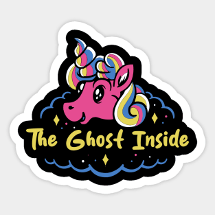 ghost and cute unicorn Sticker
